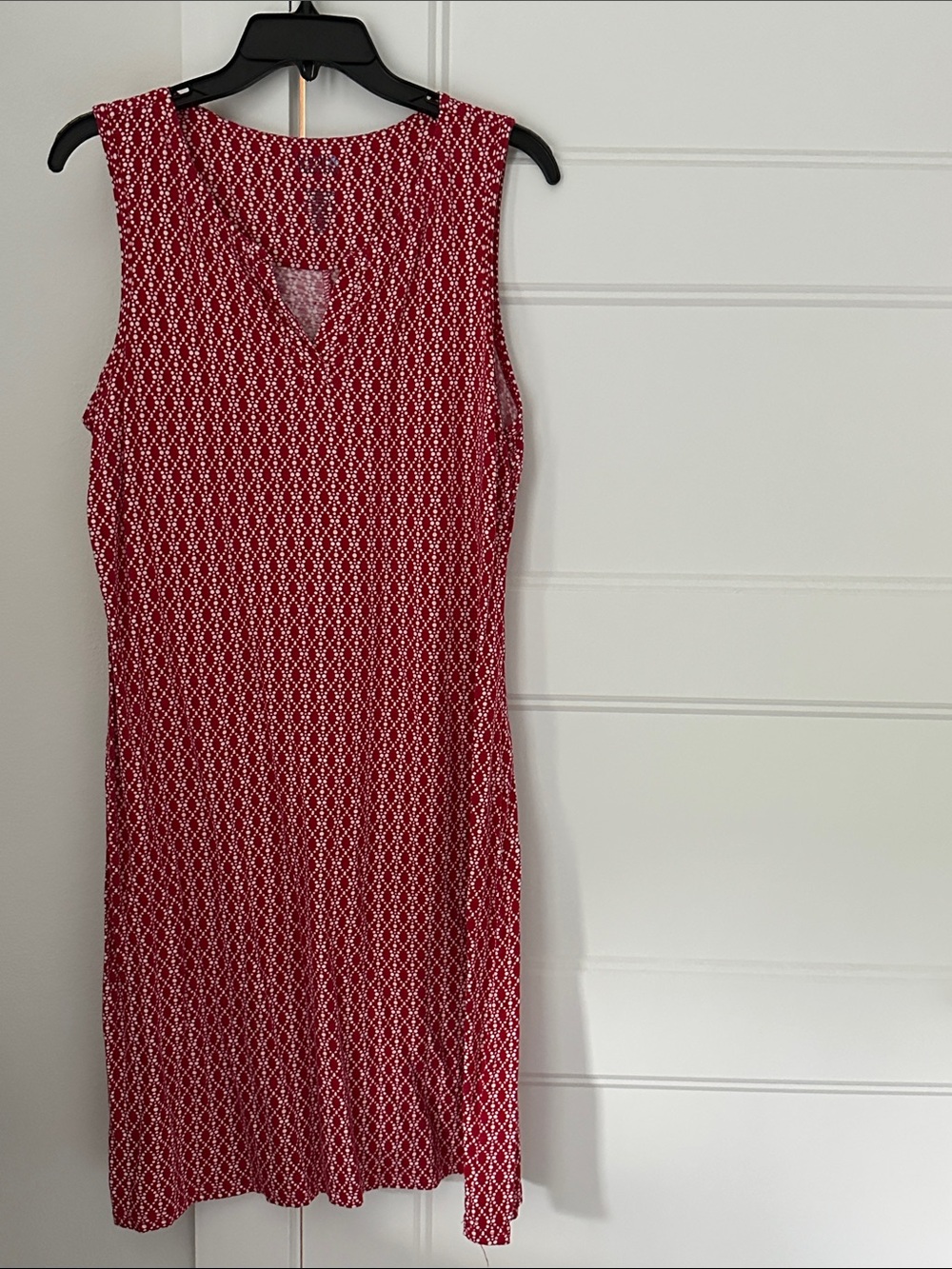 Croft & Barrow Sleeveless Red Printed Shift Dress